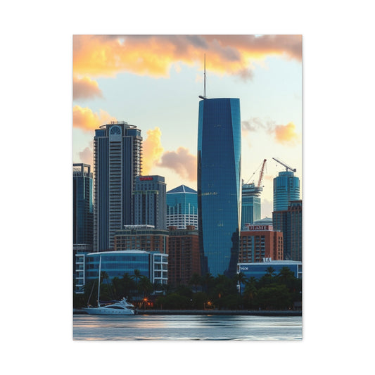 Glamourous Urban Vista Canvas Wall Art & Canvas Print