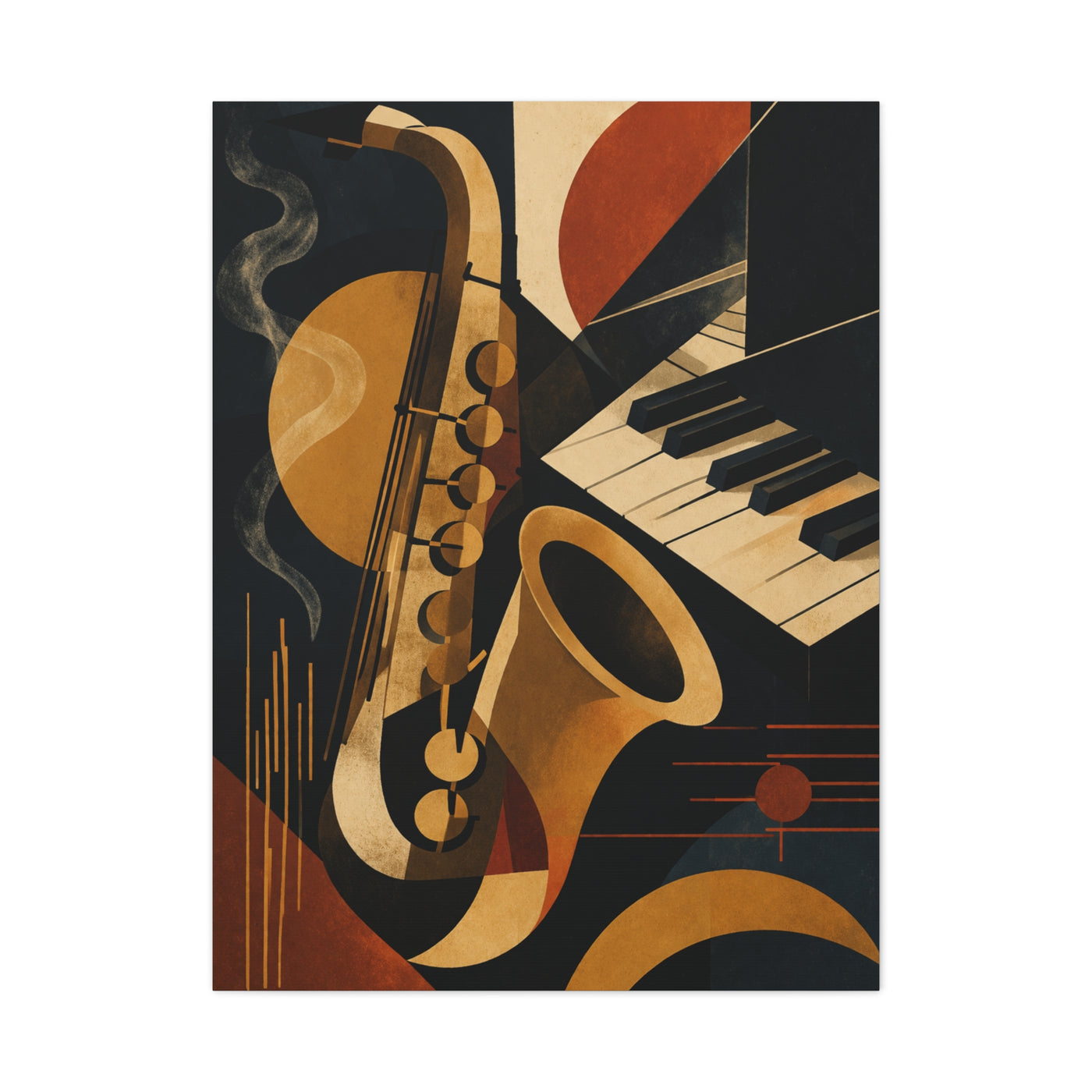 Abstract Jazz Composition Wall Art & Canvas Print