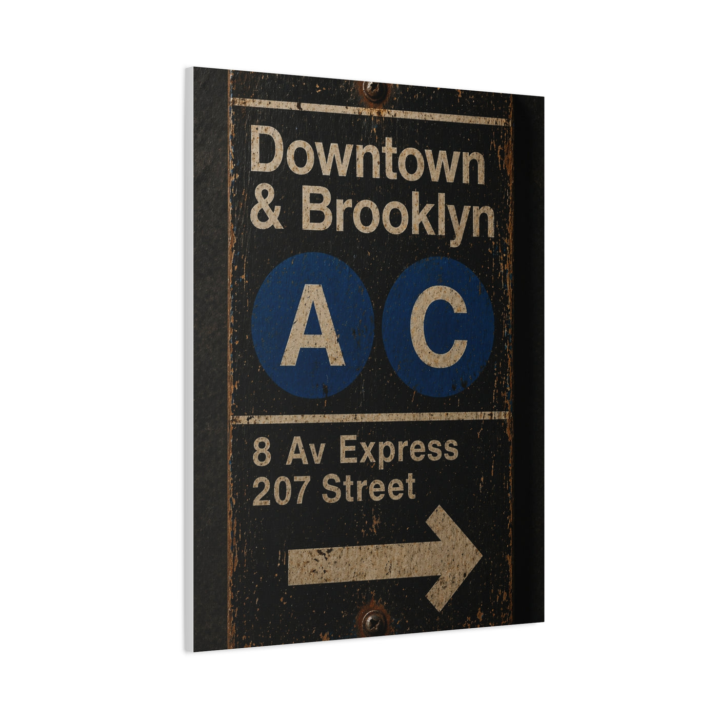Vintage Subway Sign Industrial Wall Art & Canvas Print