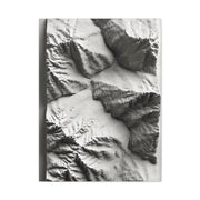 Sculpted Topographic Relief Wall Art & Canvas Print