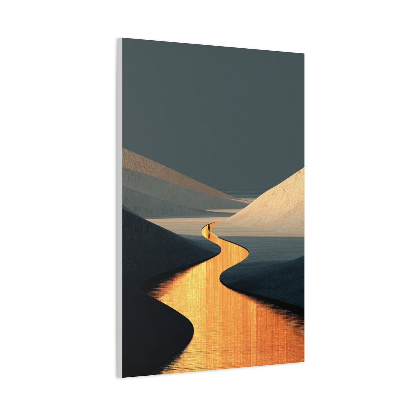 Minimal Gold Desert Horizon Wall Art & Canvas Print
