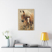 Mare and Foal Tender Bond Wall Art & Canvas Print