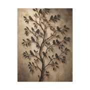Minimal Metal Branch Birds Silhouette Trees Wall Art & Canvas Print