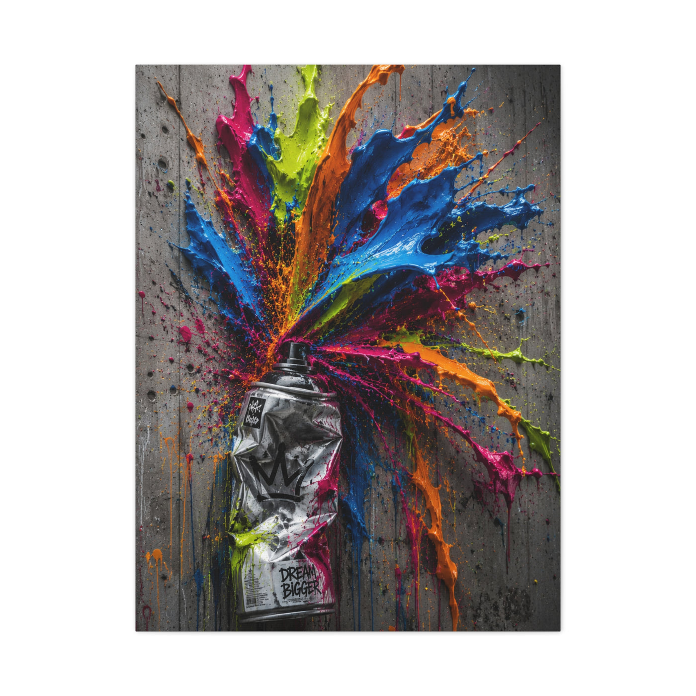 Exploding Spray Paint Creativity Street Wall Art & Canvas Print