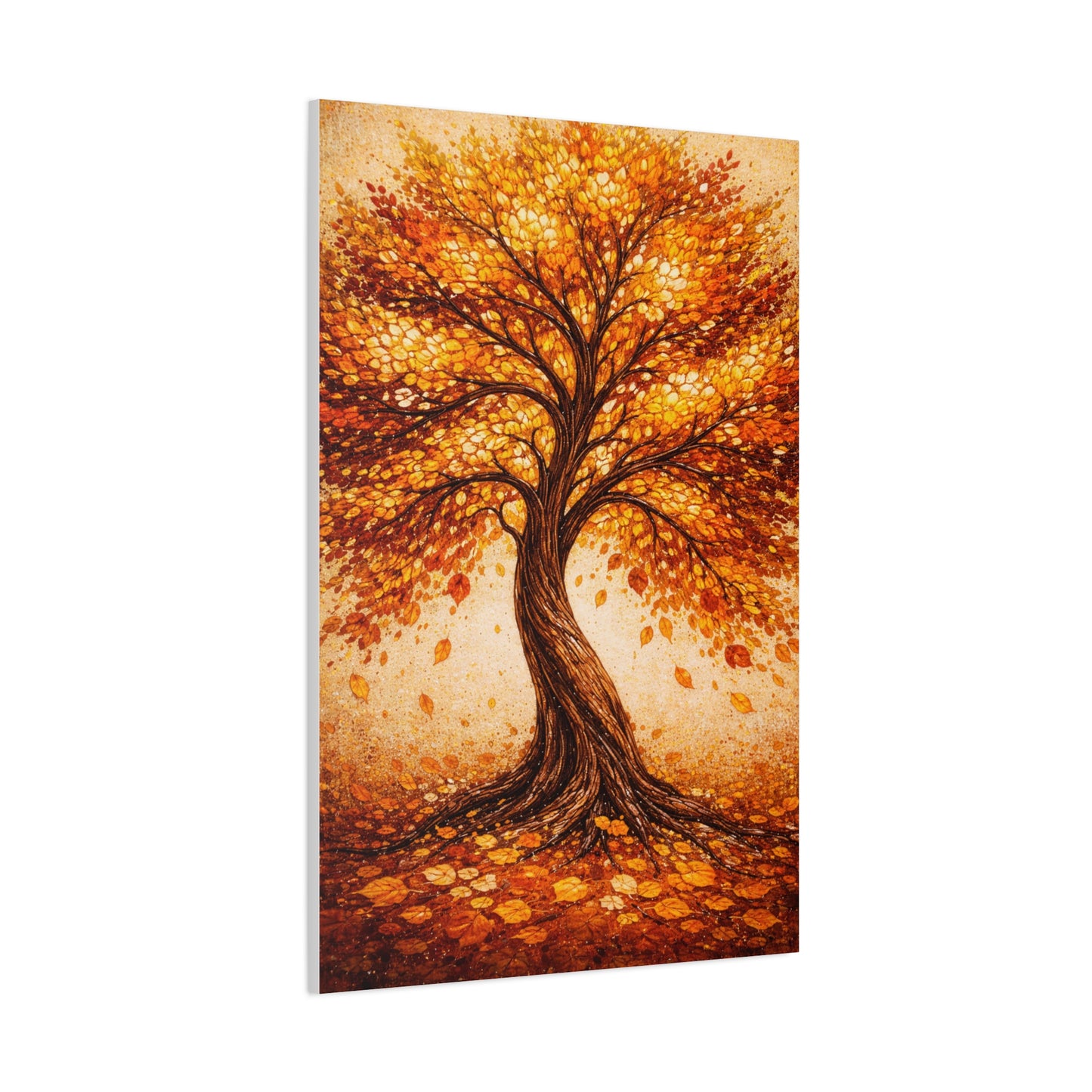 Golden Autumn Tree Radiance Wall Art & Canvas Print