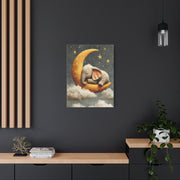Baby Elephant Moon Dream Wall Art & Canvas Print
