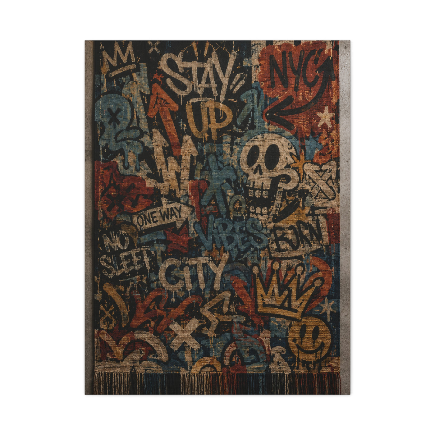 Graffiti Tapestry Collage Street Wall Art & Canvas Print