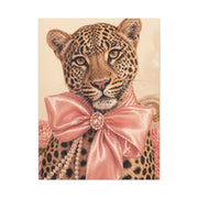 Coquette Leopard Pink Bow Portrait Wall Art & Canvas Print