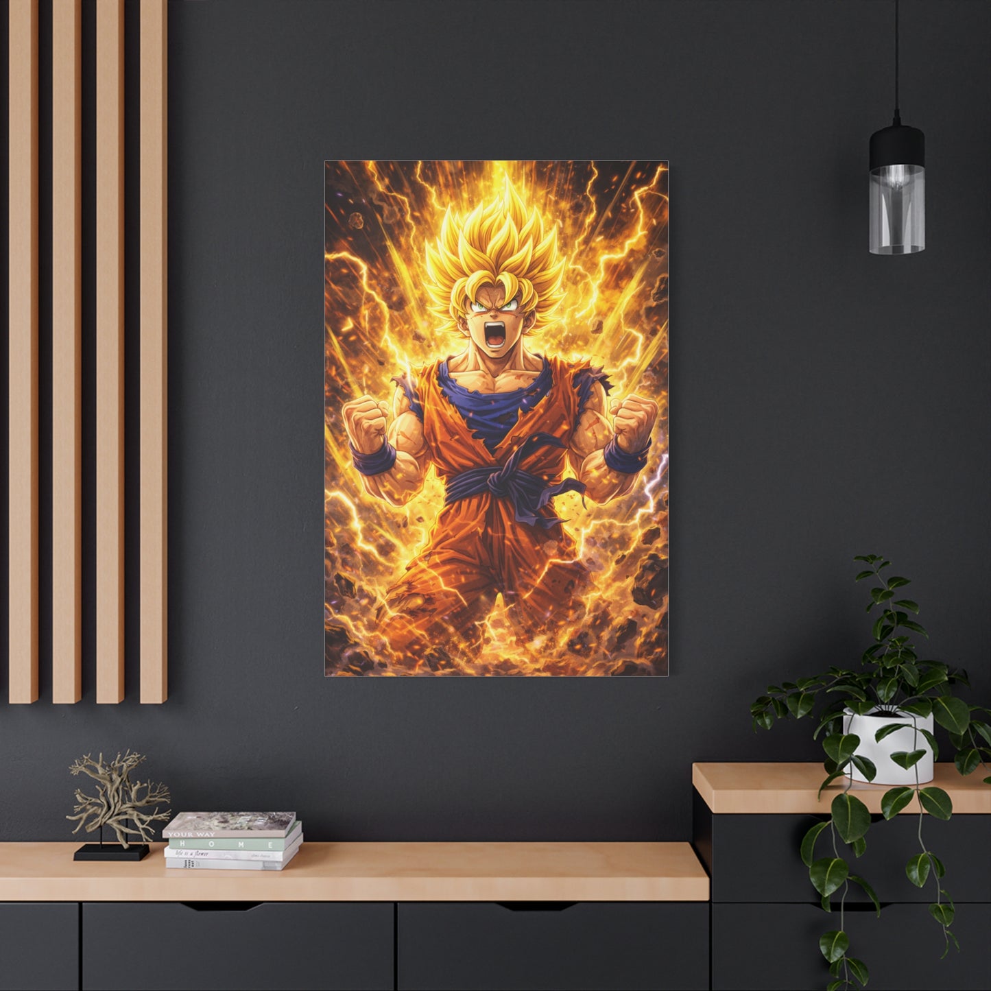 Goku Super Saiyan Power Awakening Wall Art & Canvas Print
