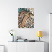 Surfboard Carved Barrel Wave Perspective Wall Art & Canvas Print