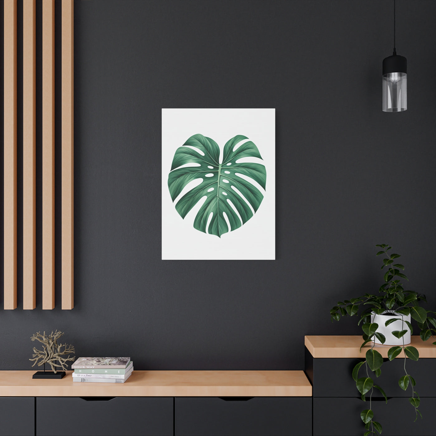 Monstera Leaf Modern Botanical Wall Art & Canvas Prints