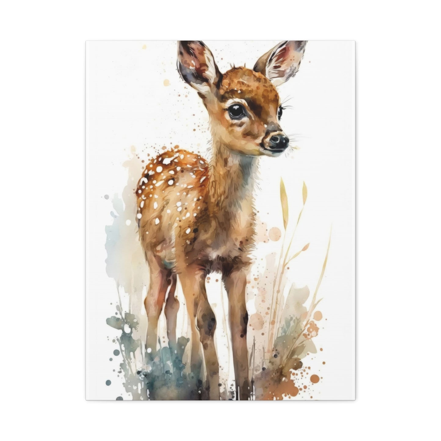 Baby Deer Watercolor Wall Art & Canvas Prints