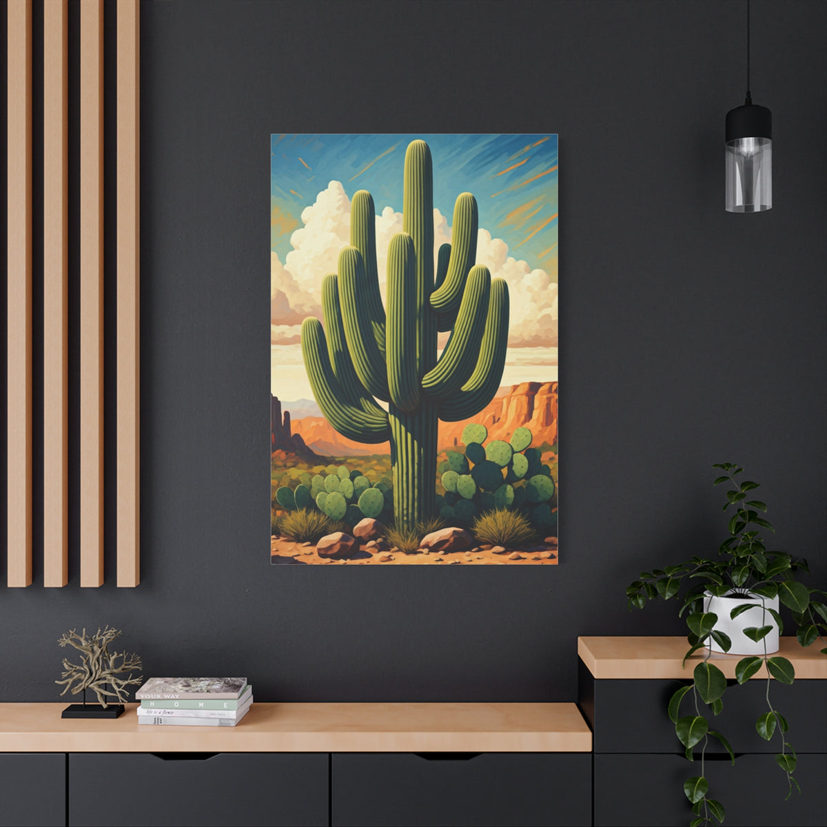 Desert Canyon Saguaro Landscape Wall Art & Canvas Prints