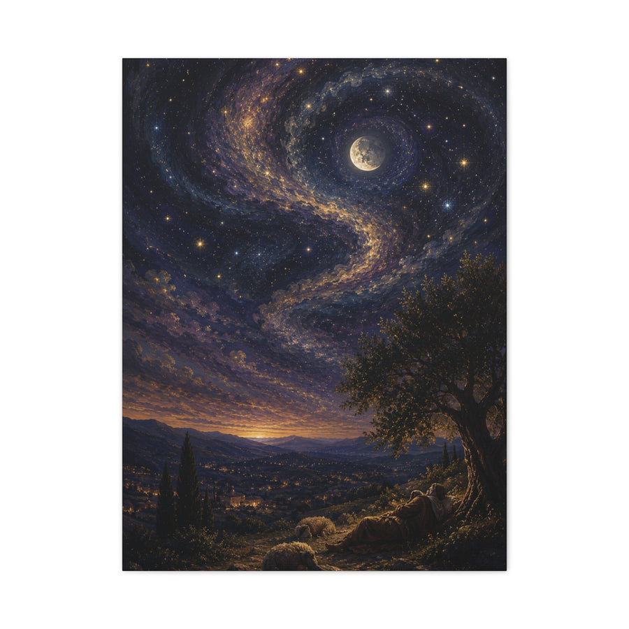 Psalm 8 Celestial Wonder Scripture Wall Art & Canvas Print