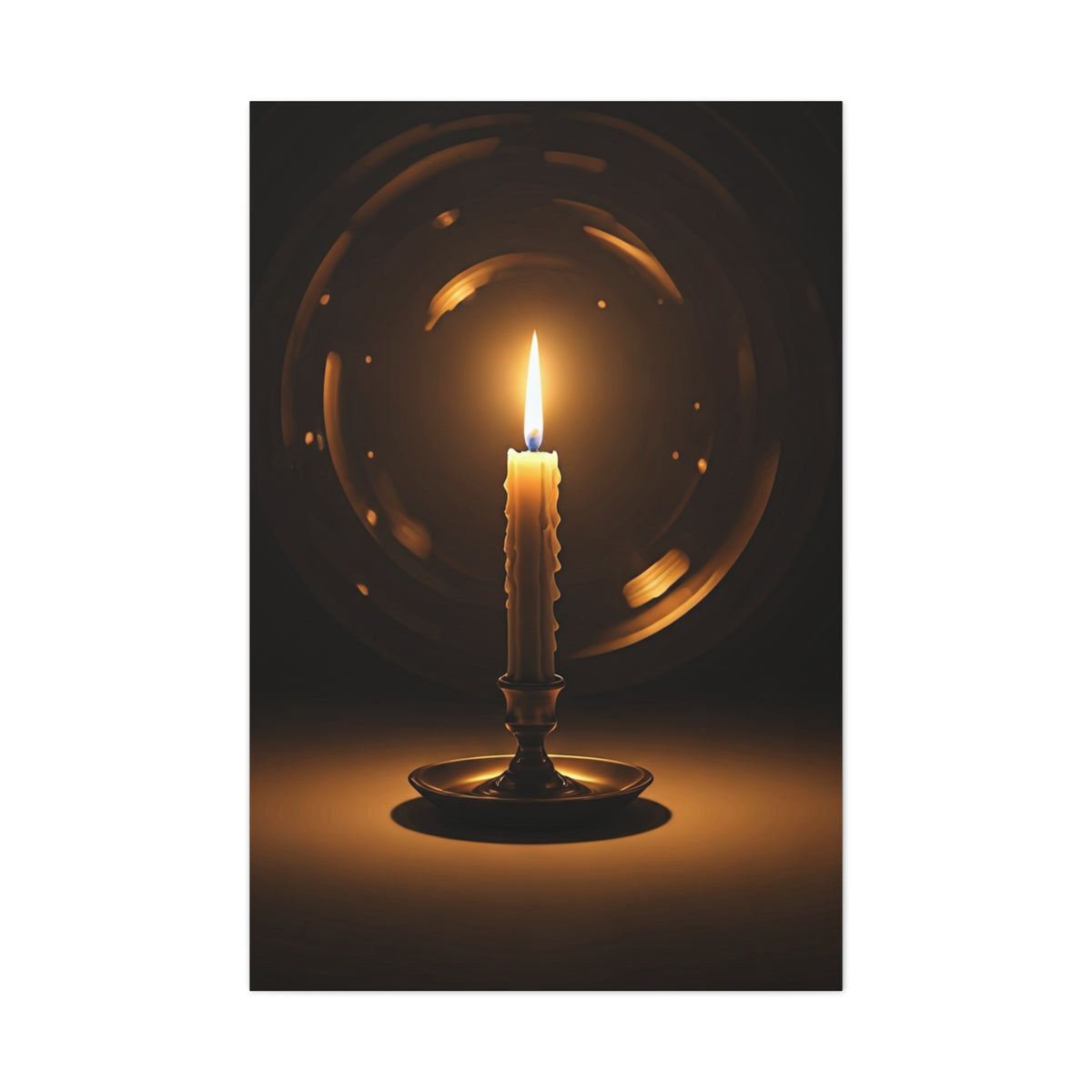 Candlelight Serenity Minimal Wall Art & Canvas Prints