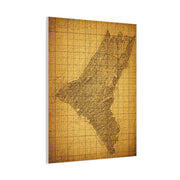 Sepia Gridland Treasure Chart Wall Art & Canvas Prints