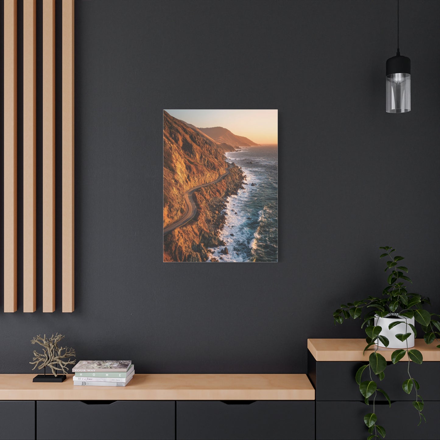 Winding Coastal Highway Above Ocean Cliffs Wall Art & Canvas Print