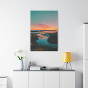 Coastal Sunset Horizon Reflection Wall Art & Canvas Print