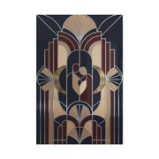 Neo-Deco Geometric Romance Composition Wall Art & Canvas Print