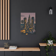 Retro Modern Skyline Dusk Wall Art & Canvas Print