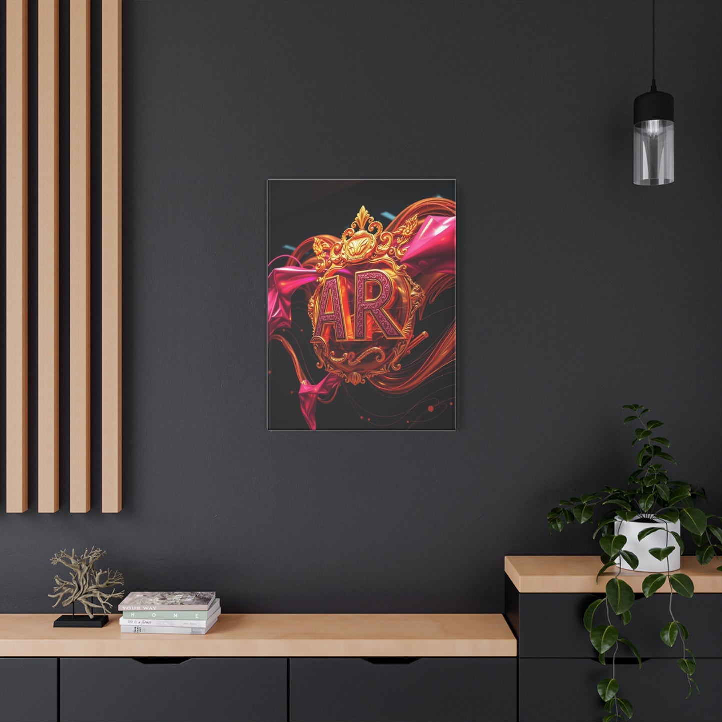 Supreme Canvas Gold & Pink Art Collection Wall Art & Canvas Print