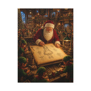 Santa’s Busy Workshop Blueprint Wall Art & Canvas Print