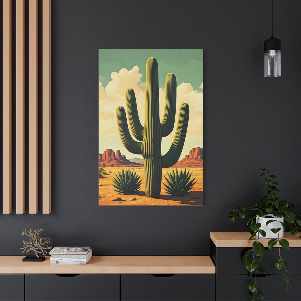 Classic Saguaro Desert Scene Wall Art & Canvas Prints
