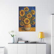 Impressionist Sunflower Vase Painting Wall Art & Canvas Print