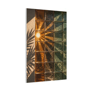 Sunburst Glass Block Reflection Wall Art & Canvas Print