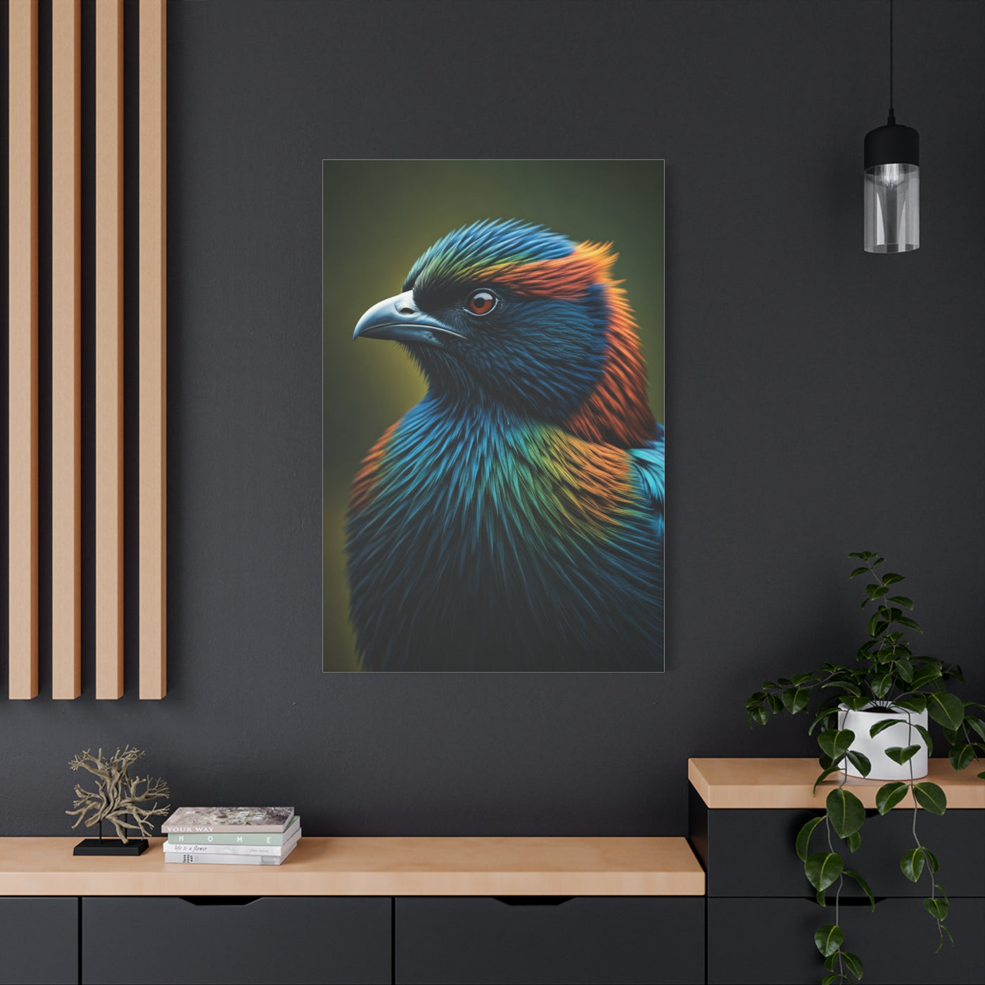 Vibrant Jewel-Toned Bird Portrait Wall Art & Canvas Prints