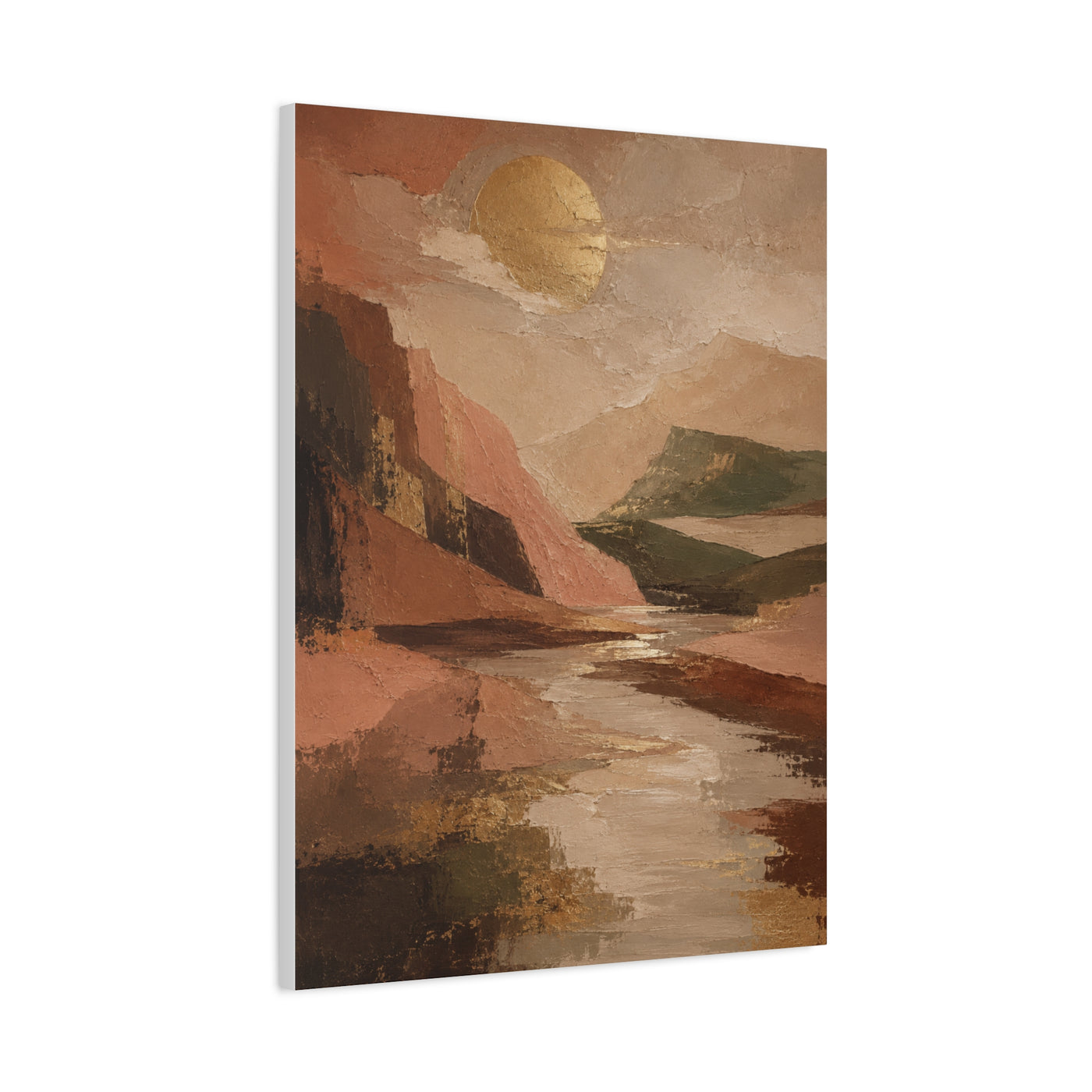 Abstract Earth Landscape Gold Horizon Wall Art & Canvas Print