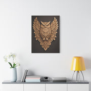 Ornate Symmetrical Owl Mandala Wall Art & Canvas Print