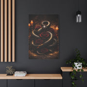 Black Serpent Crimson Rose Gold Wall Art & Canvas Print
