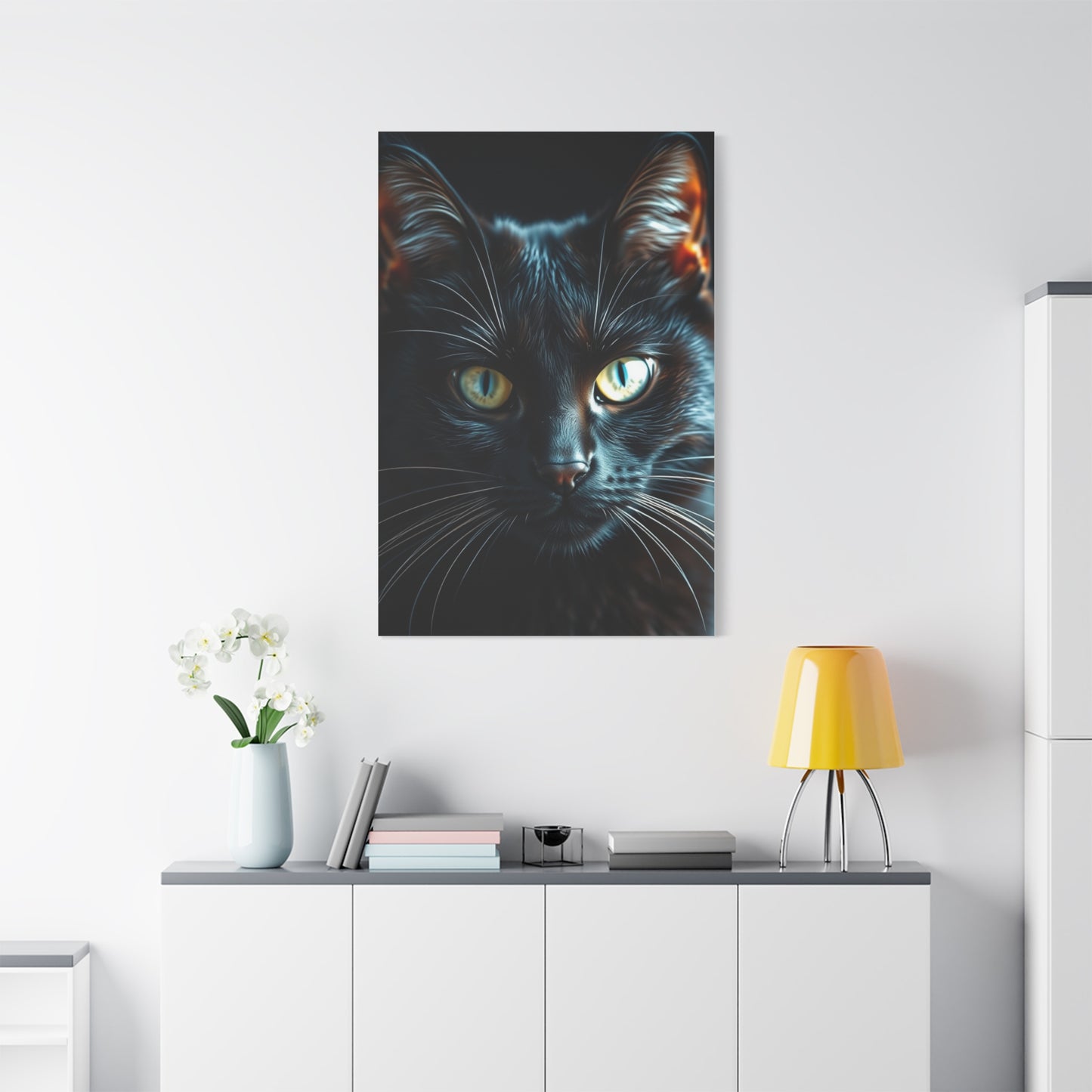 Masterpiece Black Cat Art Vision Wall Art & Canvas Print