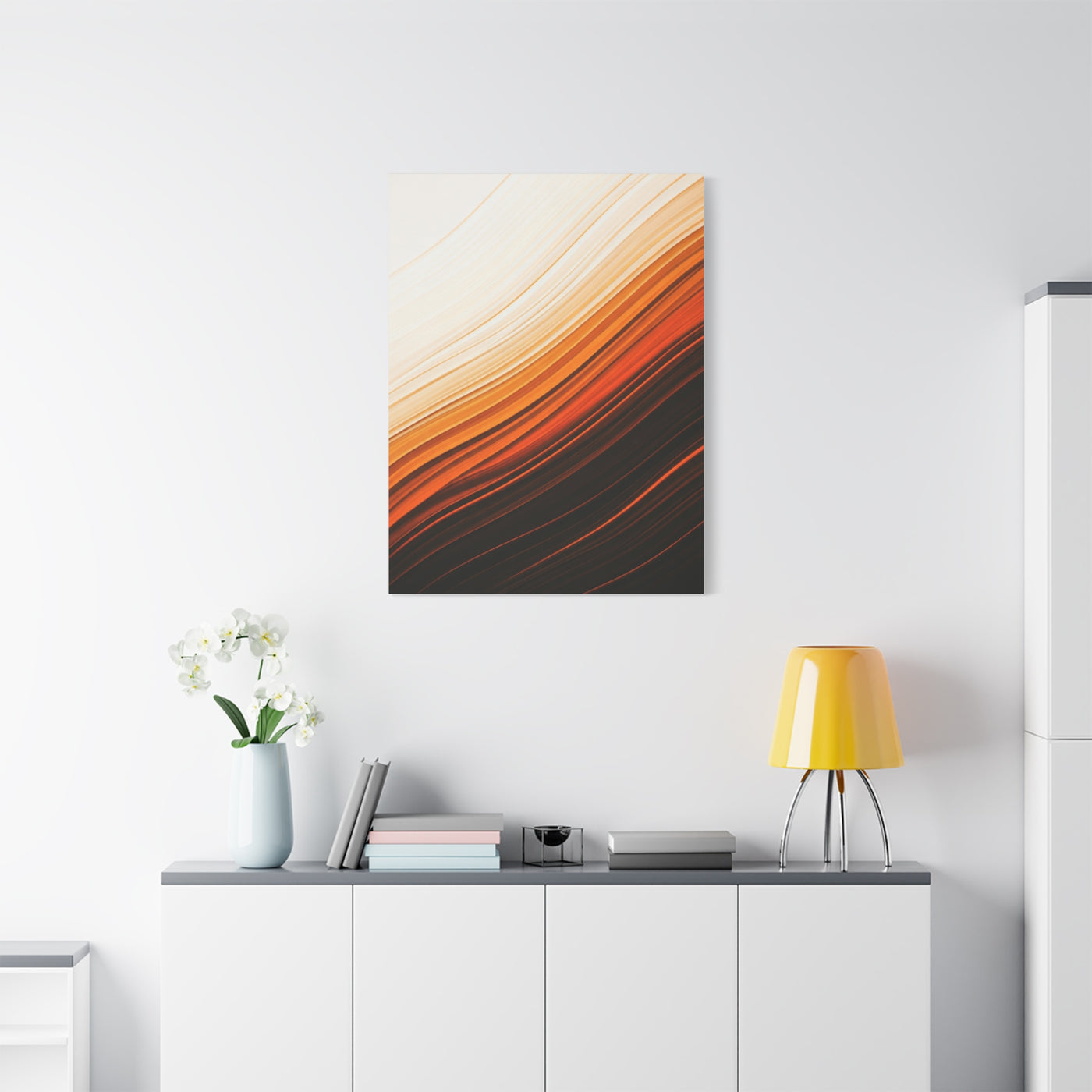 Flowing Amber Gradient Abstract Wall Art & Canvas Prints