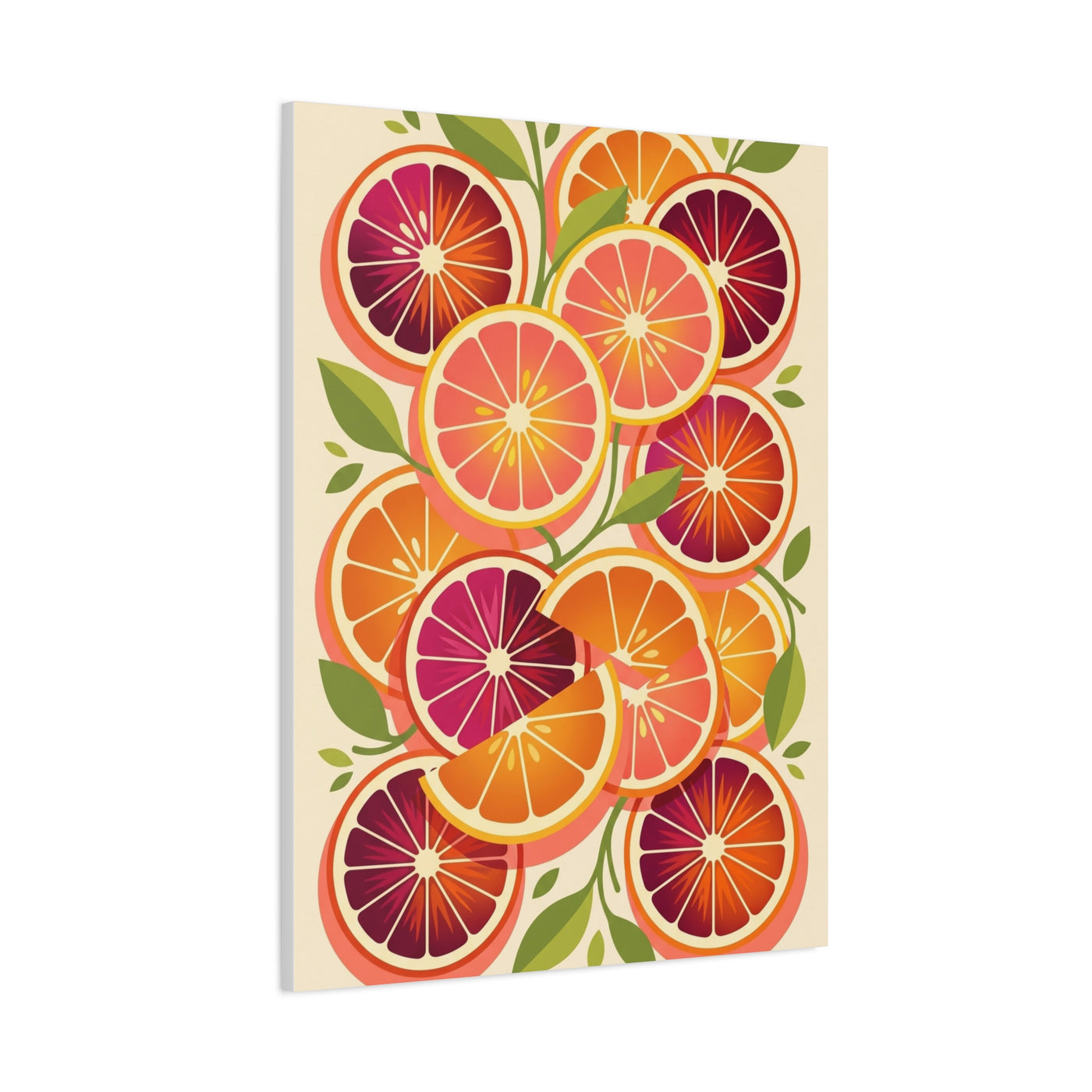 Retro Citrus Slice Composition Wall Art & Canvas Print