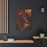 Oxblood and Gold Luxury Abstract Wall Art & Canvas Print