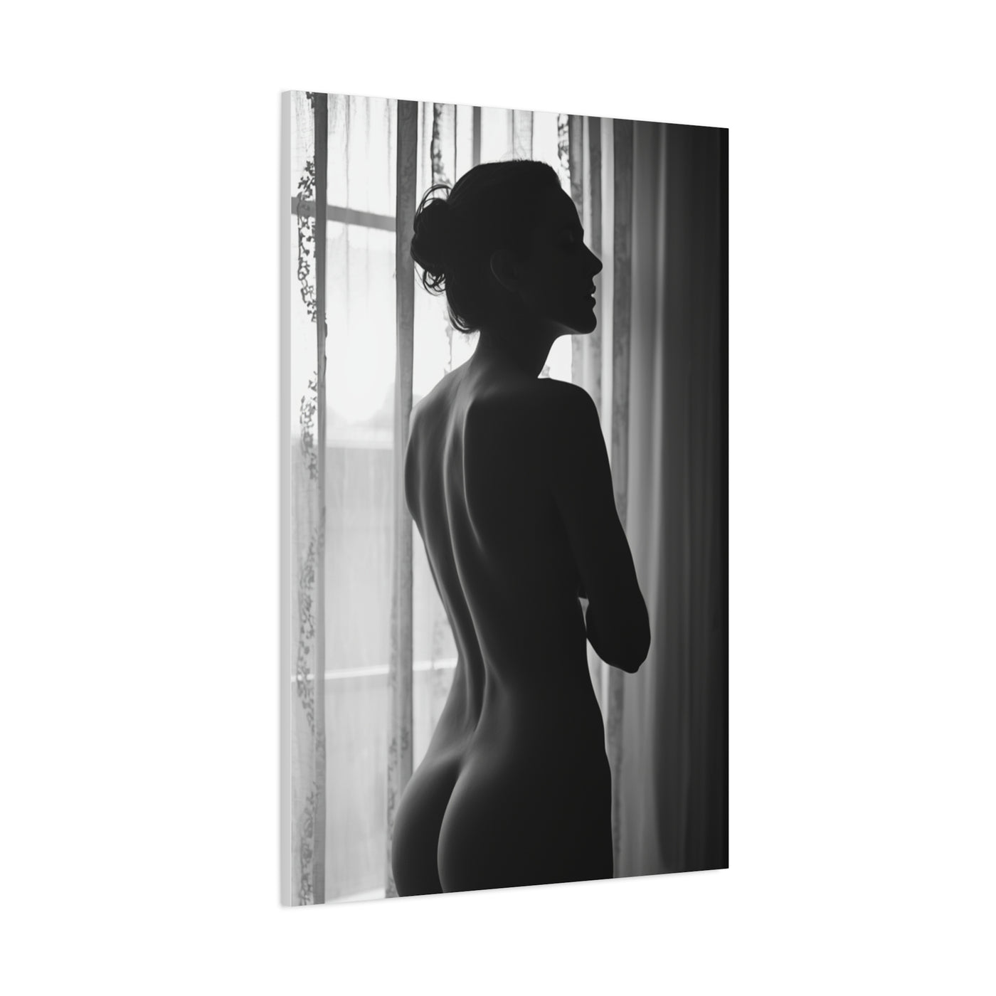 Window Light Silhouette Nude Wall Art & Canvas Print
