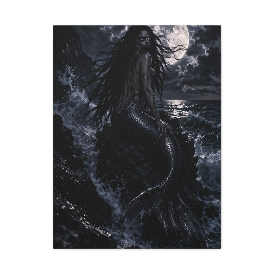 Moonlit Gothic Siren Darkness Wall Art & Canvas Print