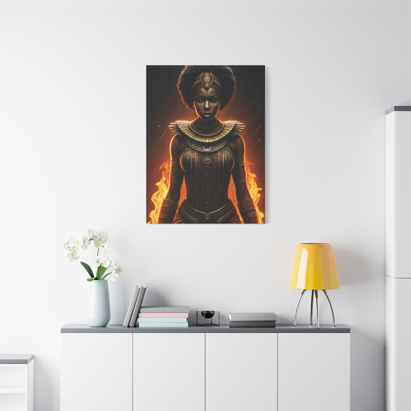 Flame Crown Warrior Queen Wall Art & Canvas Prints