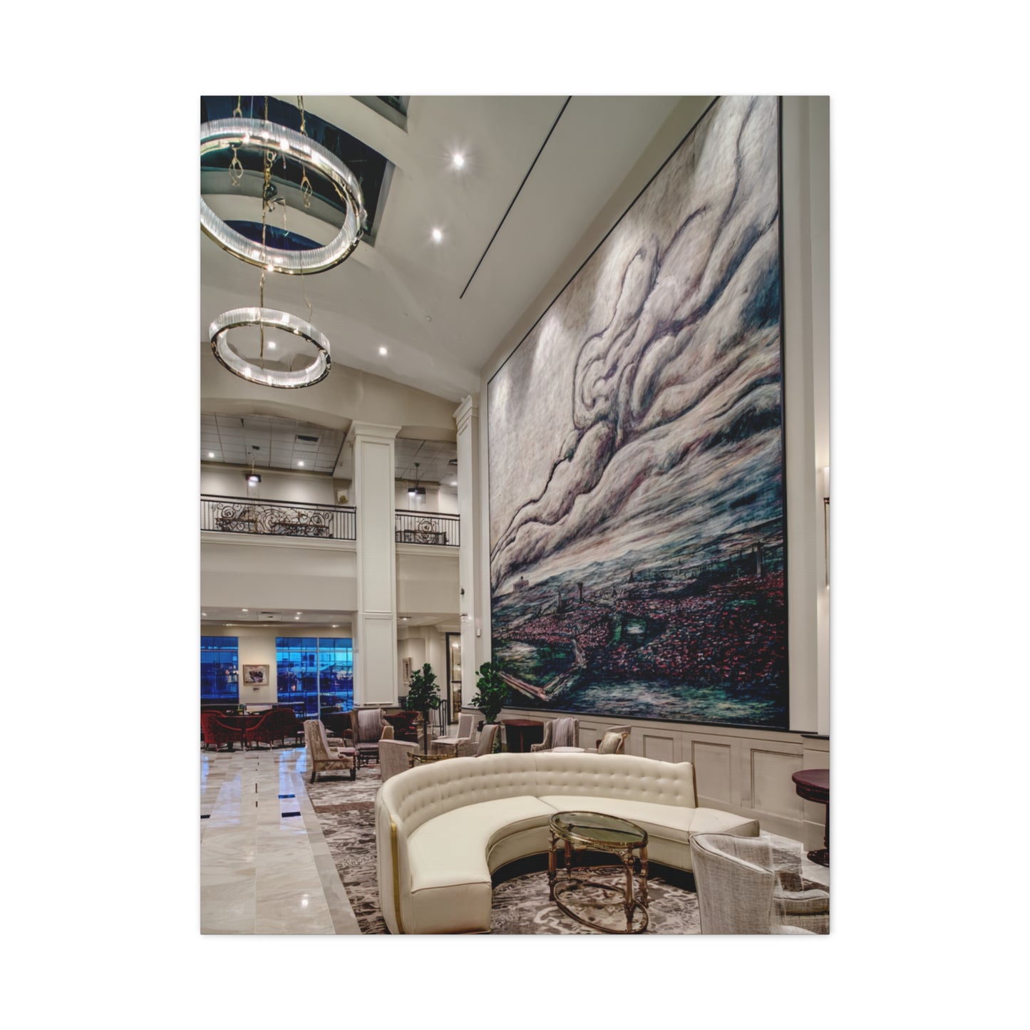 Panoramic Scenic Lobby Mural Landscape Wall Art & Canvas Print