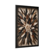 Feather Burst Rustic Shadowbox Wall Art & Canvas Print