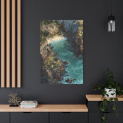 Hidden Coastal Cove Between Towering Sea Cliffs Wall Art & Canvas Print