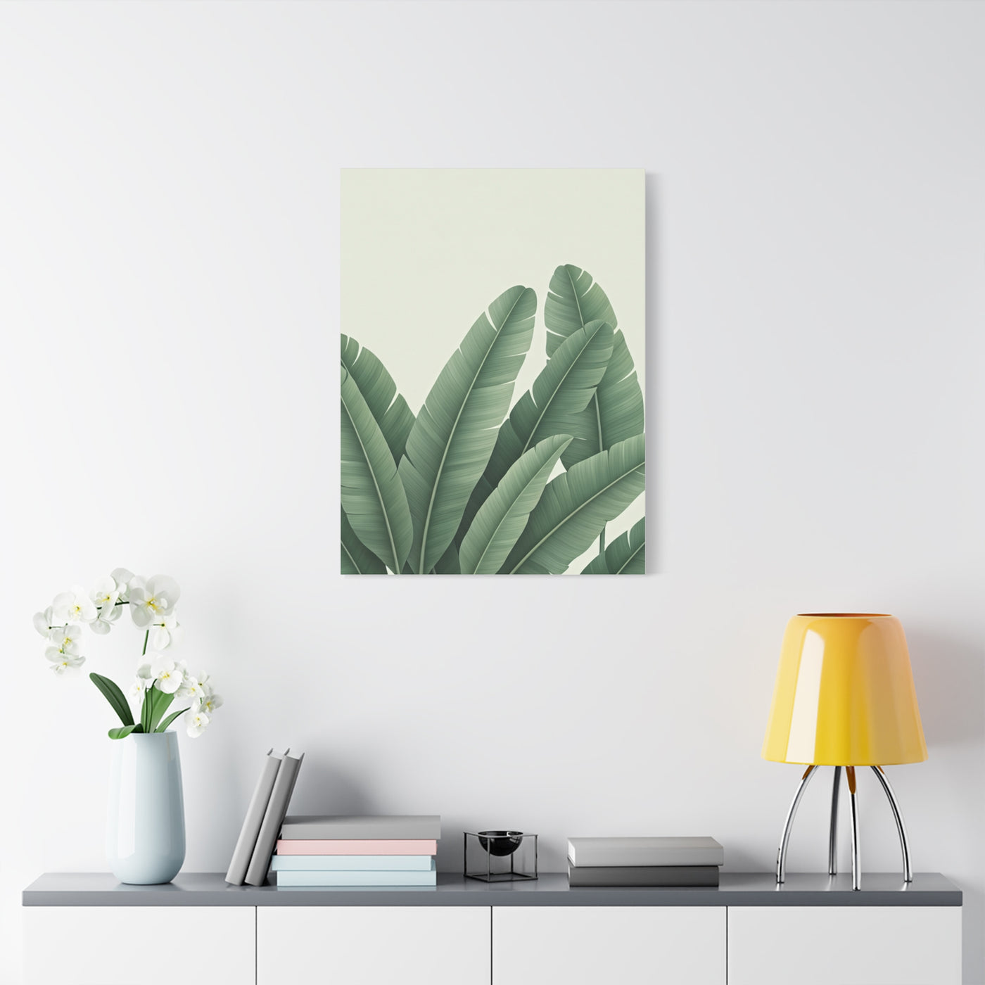 Tropical Banana Leaves Minimal Botanical Wall Art & Canvas Prints