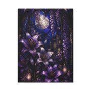 Stained Glass Violet Cathedral Garden Wall Art & Canvas Print