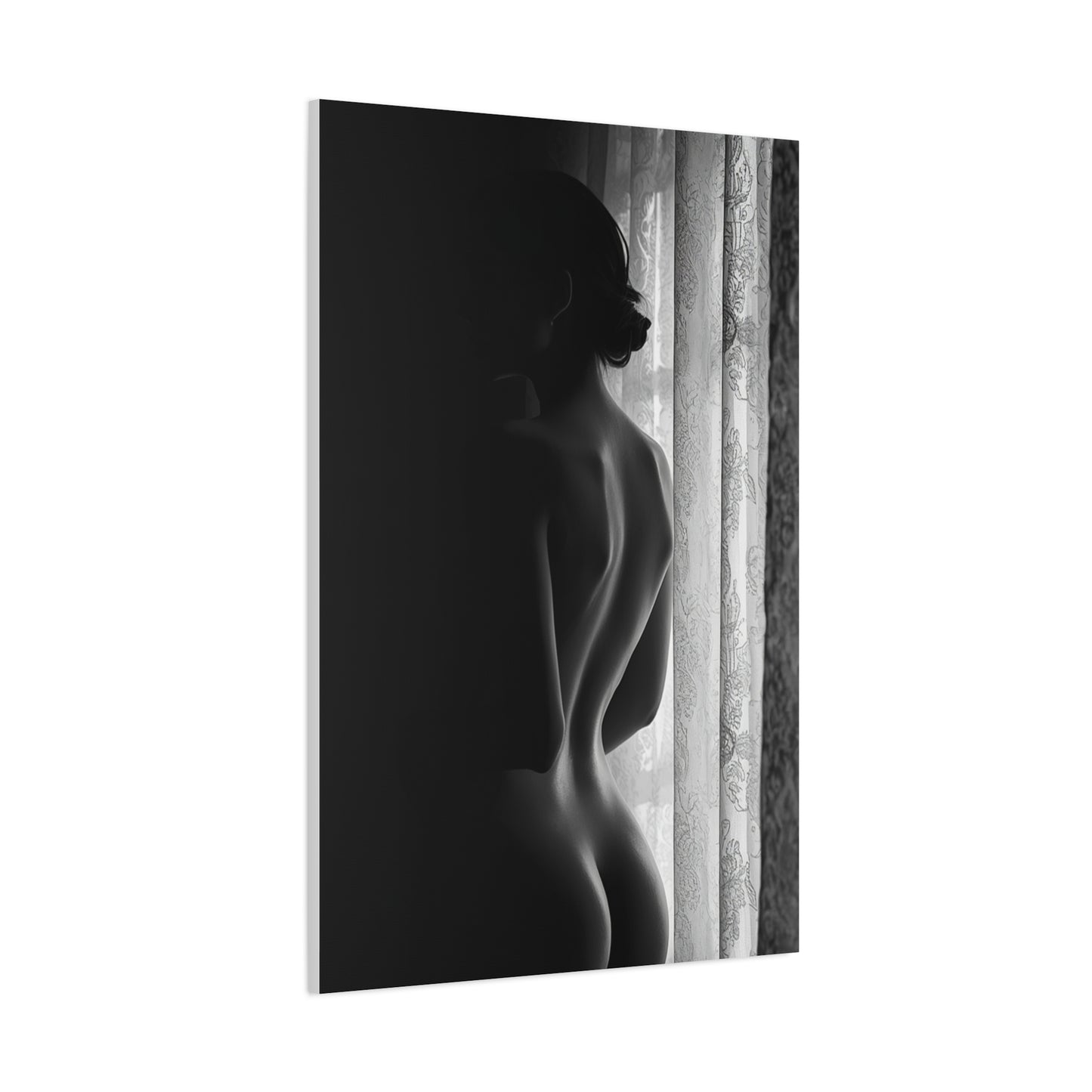 Noir Window Silhouette Figure Wall Art & Canvas Print