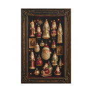Antique Glass Santa Ornament Shadowbox Wall Art & Canvas Print