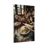 Homemade Pasta Rustic Kitchen Prep Wall Art & Canvas Print