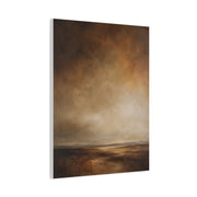 Earthy Brown Horizon Abstraction Wall Art & Canvas Print