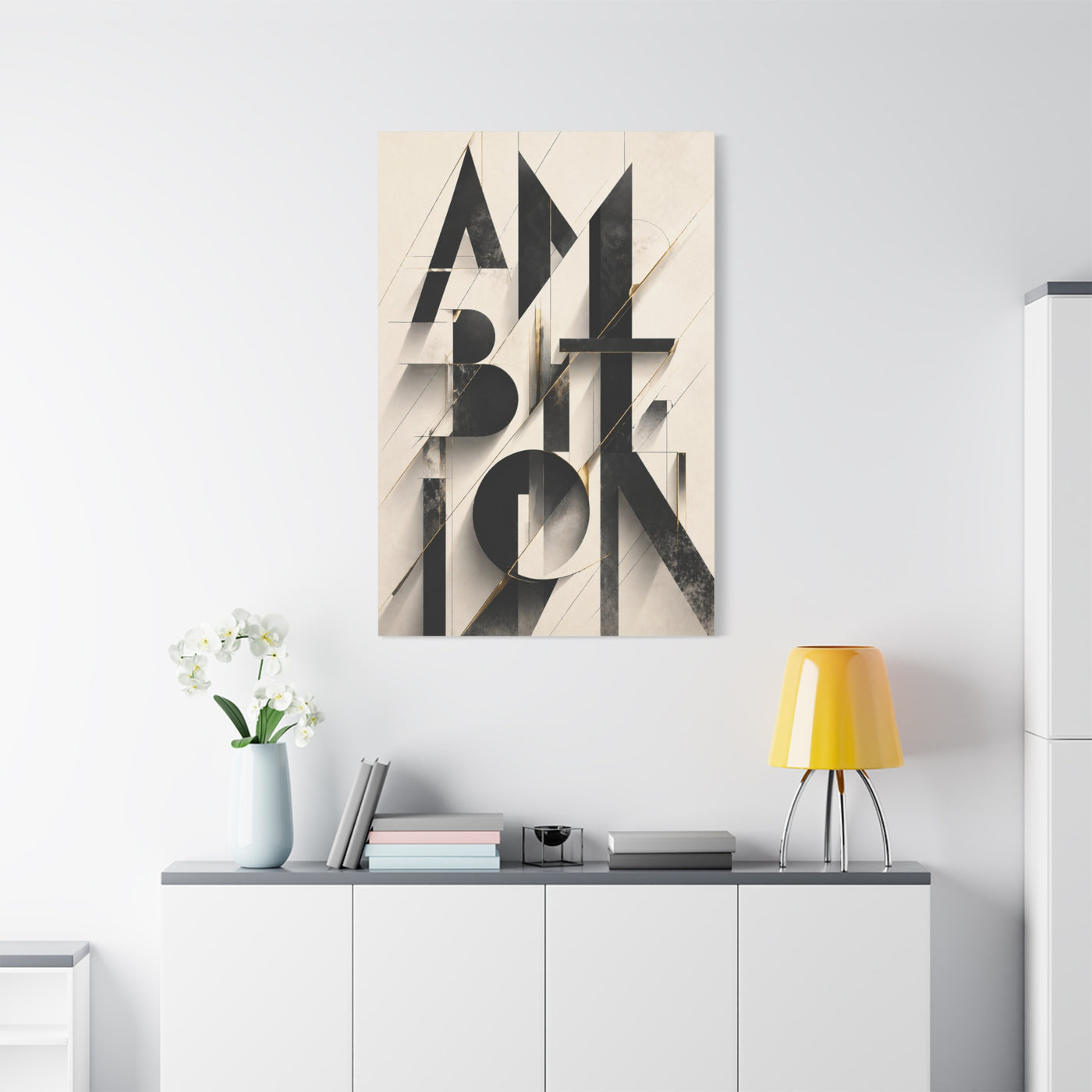 Abstract Ambition Typography Composition Wall Art & Canvas Print